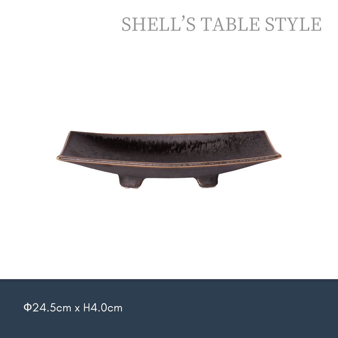 Dĩa hình chữ nhật 4 chân